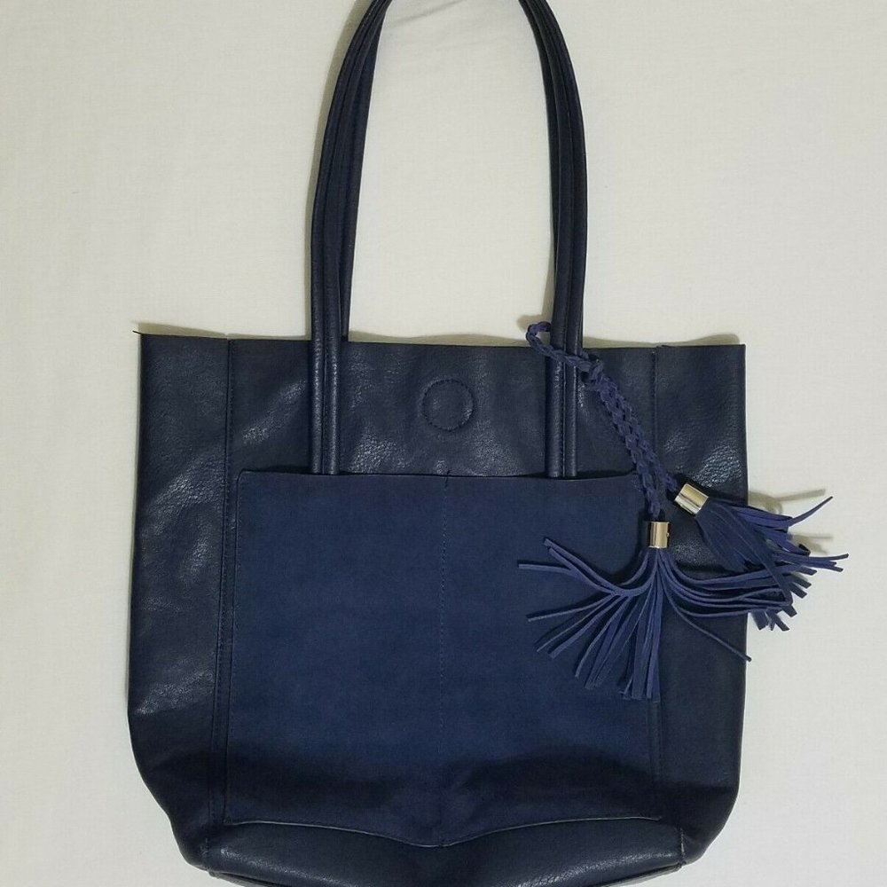 La Diva Leather Handbag Tote Purse With Tassels